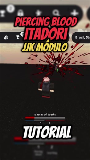 Piercing Blood Itadoro jjk módulo tutorial | jujutsu shenanigans #roblox #jjs