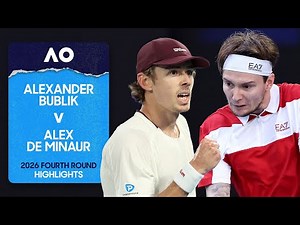Alexander Bublik v Alex de Minaur Highlights | Australian Open 2026 Fourth Round