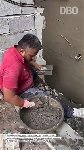 Wall Plastering Process | Skilled Mason at Work