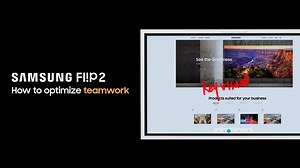 Teamwork in any space! Feel the inspiration that comes with using Samsung Flip 2 throughout your day. Learn more: https://www.samsung.com/levant/business/samsung-transforms-the-modern-meeting-with-new-interactive-digital-flip-chart/ or contact us on 1299 | Samsung