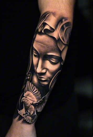 Primer sesión del 2026 Tatuaje de virgen maría #fyp #parati #tattoovalencia #tatuajesvalencia