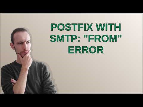 Postfix with SMTP: "From" error