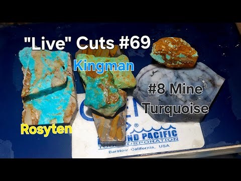Sir RocksAlot is live! Turquoise: Roysten, Kingman, & #8. Cut, Shape & Polish. #rocks #art #nature