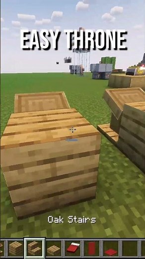 Easy Throne Tutorial #minecraft #minecraftshorts #minecraftguide #minecrafthowto #minecrafttutorial