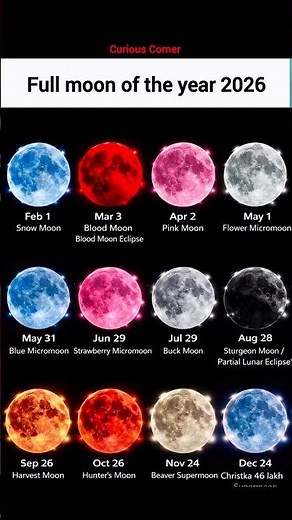 Full Moon Dates of 2026 🌕 | Blood Moon, Pink Moon & Supermoon Explained