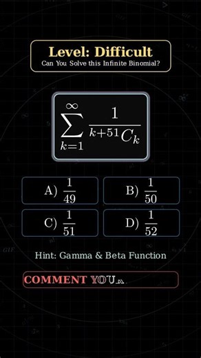 Application of Beta Function in Binomial Theorem 🪅