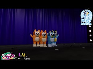 Meeting bluey and bingo at Barney’s musical castle with tails and cubs