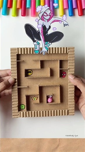 Spider Man Brand New Day 🕷️ Handmade Cardboard Pinball Game!