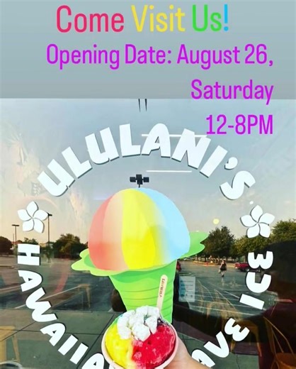 CHEE HOO & YEE HAW! Ululani's Hawaiian Shave Ice Round Rock, TX Saturday, August 26th 12noon to 8pm What flavors you getting? | Ululani's Hawaiian Shave Ice