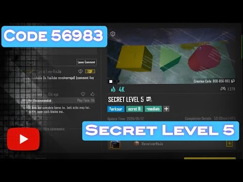 Bgmi Wow Parkour Map Code 56983 | SECRET LEVEL 5 | #bgmi #pubgmobile #pubg #secret