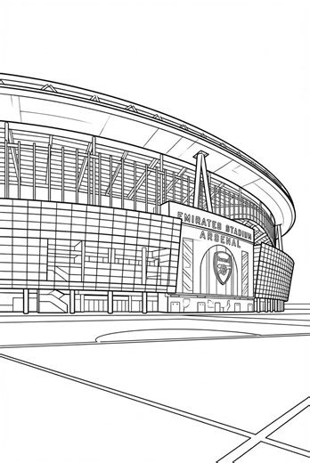 Football Stadium Coloring Pages Printable – Sports Activity for Kids – Detailed Puzzle Sheets – Instant Download - Etsy