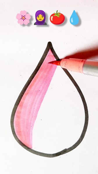 🌸🧕🍅💧 satisfying art #short #ytshorts #youtubeshorts #viral#drawing #colors #shorts #art #satisfying