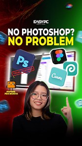No Photoshop? NO PROBLEM! Here's some free editing apps that can be super useful, especially with the added VAT to a certain A company 🥲 #EasyPC #EasyTechTips #TechItEasy #Photoshop #Adobe #Figma #Photopea #Canva #Editing | EASY PC