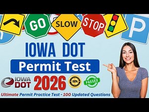 Ultimate Iowa DOT Written Permit Test 2026 | 100 Real DMV Questions & Answers | Pass First Try!