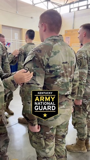 Patching ceremony 👏 We welcome our soldiers back from training with a patching ceremony where they receive their official unit patch! WELCOME HOME SOLDIERS !! Interested in joining? 🔗 Click the link in our bio to get started #kynationalguard #military #welcomehome #basictraining #haveagreatguardday #army | Kentucky National Guard Recruiting and Retention