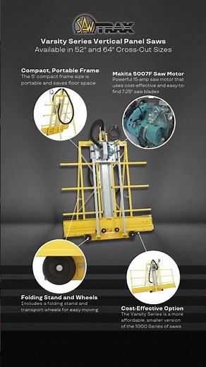 Varsity Series of Vertical Panel Saws by Saw Trax