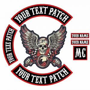 [Hot Item] Custom Motorcycle Embroidery Patches for Biker Vests, Iron on Embroidered Biker Patch