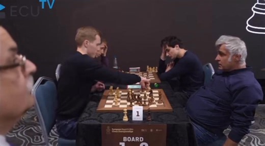 7.4K views · 40 reactions | Video of the Day  Heartbreaking footage. Vassily Ivanchuk drops his flag in the best position of the game against Paulius Pultinevicius, just one move away from the European Rapid Championship title. #videooftheday #chess | Odchessworld | Facebook