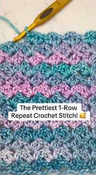 Linked Shells Stitch Crochet Tutorial ✨ Easy 1-Row Repeat for Beautiful Texture