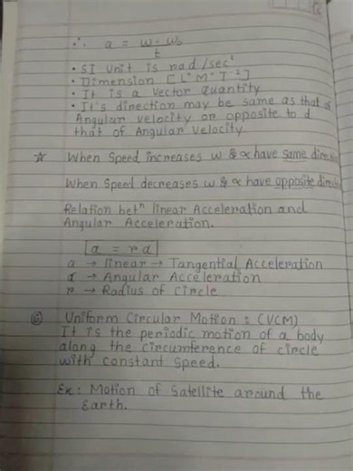 Class 12 Physics.. Ch 1 Rotational Dynamics .. Handwritten Notes..