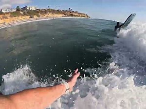 Surfing Moonlight Beach, Encinitas in Summer