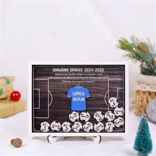 Personalized Soccer Thank You Coach Shaker Sign, End of Season Gifts for Coach Managers, Team Member Names & Numbers, Thanks Coach Sign - Etsy