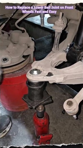 How to Replace a Lower Ball Joint on Front Wheels Fast and Easy #shortvideo #mechanic #tips