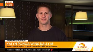 8.2K views · 275 reactions | Newcastle Knights captain Kalyn Ponga took the top gong at last night's Dally M awards, edging out crowd favourite Shaun Johnson by a single point. Shirvo chats with Ponga #sunriseon7 | Sunrise | Facebook