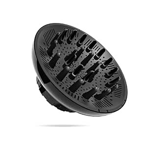 Hair Diffuser, Diffuser Attachment for Hair Dryer, Hair Diffuser for Curly Hair, Universal Diffuser for 1.4-2.6" Hair Blow Dryer Long Thick Curly Wavy Hair, Hair Attchment for Women, Black