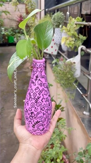 Diy Bottle painting/ bottlr planter ideas✨#shortsfeed #shorts