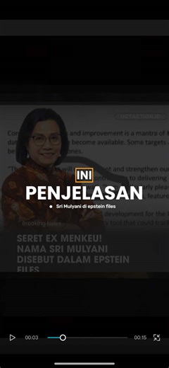 Analisis Sri Mulyani dalam Epstein Files