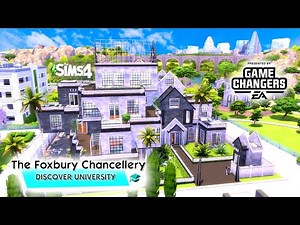 The Foxbury Chancellery 👩‍🎓 Discover University Speed Build 🛠 Sims 4