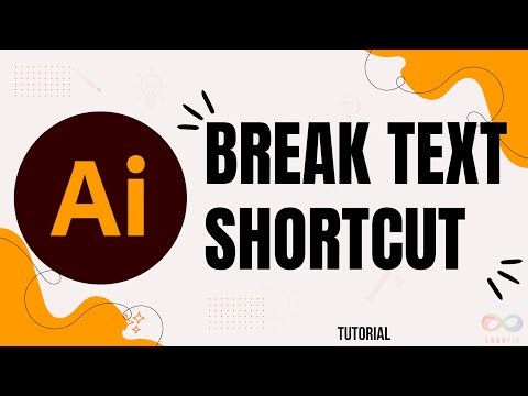 How to break text in Illustrator shortcut