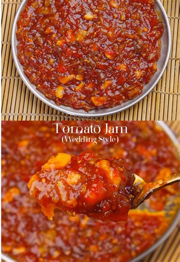 Tomato Jam Recipe | Muslim Wedding Style | sweet pachadi Watch Full Recipe Video on Macho Recipes YouTube Channel #jamrecipe #howtomakejam #weddingjam Sri Lankan Traditional Wedding Style Sweet Tomato Jam | Thick, Glossy & Traditional Recipe This Wedding-Style Sri Lankan Tomato Jam is rich, glossy, perfectly sweet, and gets even better after 1–2 days. In this video, I show you the exact traditional method used in Sri Lankan weddings to achieve the perfect color, thickness, and balanced flavor wi