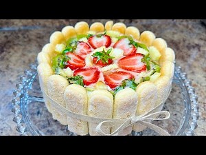 LOOK NO FURTHER! This super easy fruit charlotte is your next dessert to make 😋