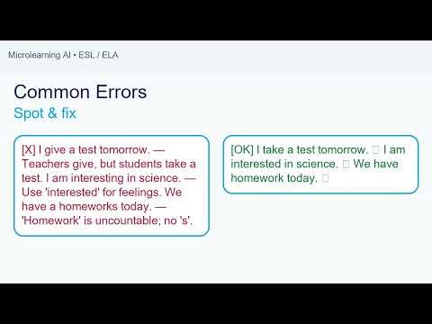 Vocabulary school life