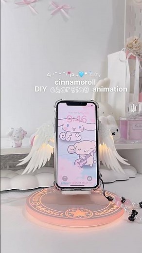 cinnamoroll DIY live wallpaper and charging animation tutorial #cinamoroll 🩵 #livewallpaper