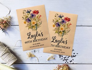 50th, 60th Birthday Party Bulk Favors for Guests/custom Birthday Seeds Packets/personalized Birthday Favors/adult Birthday Party Favor Ideas - Etsy