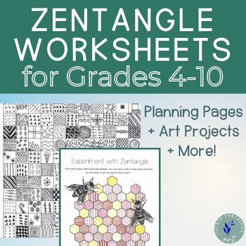 Zentangle Worksheet Art Lesson with Zentangle Patterns