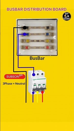 Busbar Distribution Board Wiring Diagram | DB Wiring with Busbar | DIY Electrical #shorts