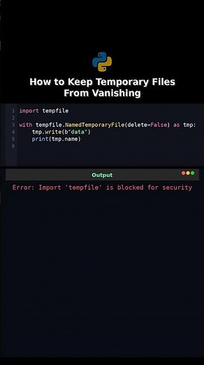 How to Keep Temporary Files From Vanishing #tempfile