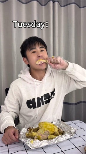 When I haven't eaten flower chicken for a long time……