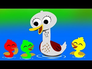 Four Coloured Ducks | Nursery Rhymes | Colorful Duck song | 5 Little Ducks