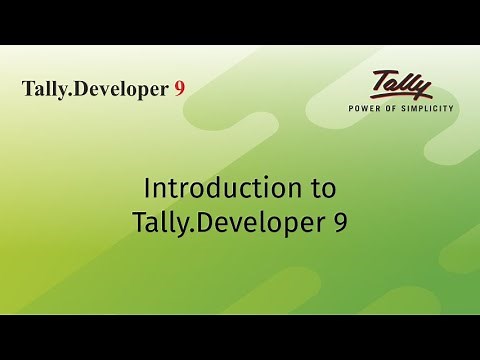Introduction to Tally.Developer 9