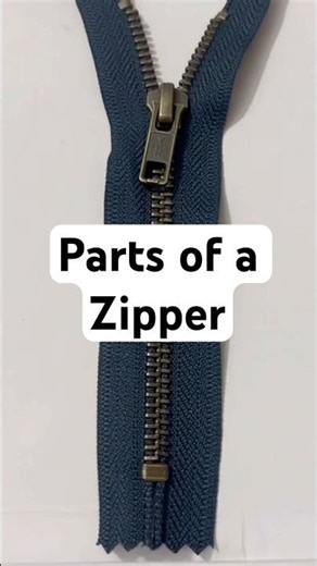 Parts of a Zipper | Part 1 #shorts