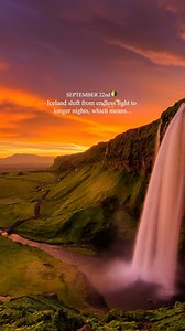 🌗 Today marks the Autumn Equinox in Iceland, the moment when day and night are almost perfectly equal all over the Northern Hemisphere. Here, it's a big turning point: the endless glow of summer finally gives way to longer nights. And with that shift comes the return of the Northern Lights season. From now until April, Iceland's dark skies set the stage for some of the most breathtaking aurora shows on Earth. September and October are especially magical — you can still enjoy relatively mild wea