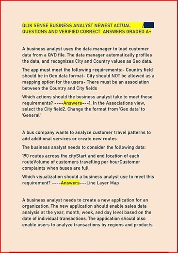 Qlik Sense Business Analyst Newest Actual Questions And Veri video