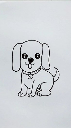 31K views · 130 reactions | Here’s a quick and easy dog drawing anyone can try! Perfect for beginners, kids, and anyone who loves adorable sketches. Which animal should I draw next?”  #DogDrawing #EasySketch #ArtReels #DrawingTutorial #CreativeKidsArt | Sanjoy Biswas Art Studio | Facebook