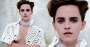 Emma Watson poses TOPLESS for totally glamorous Vanity Fair cover shoot
