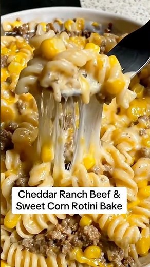 Cheddar Ranch Beef Rotini #homemadefood
